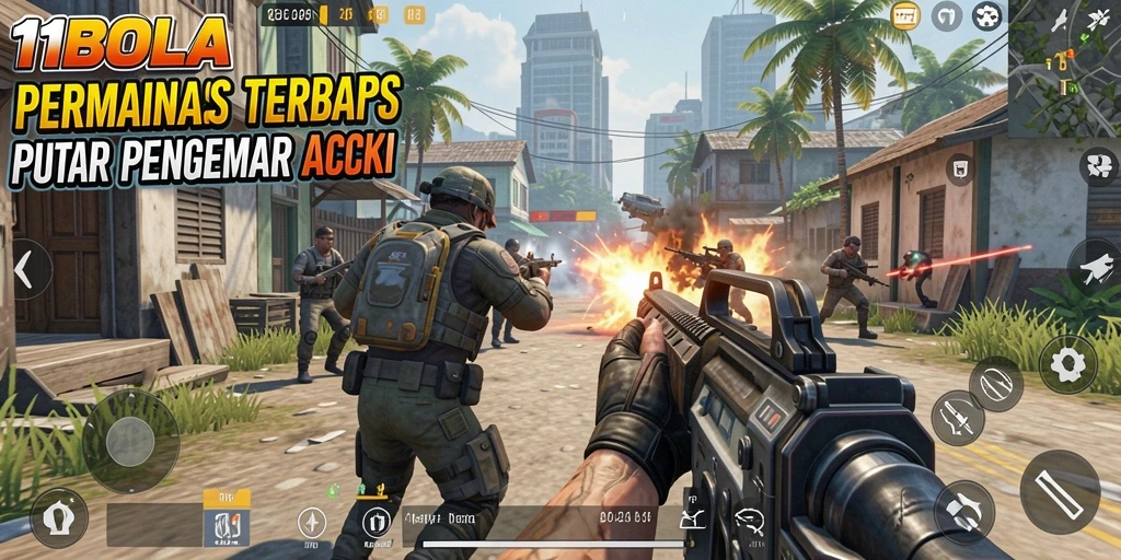 Screenshot gameplay 11BOLA dengan aksi menegangkan dalam TPS.