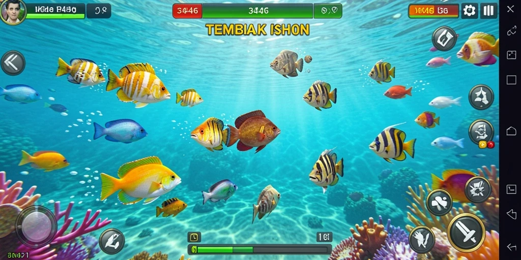 Screenshot utama 3446 menampilkan aksi seru Tembak Ikan.