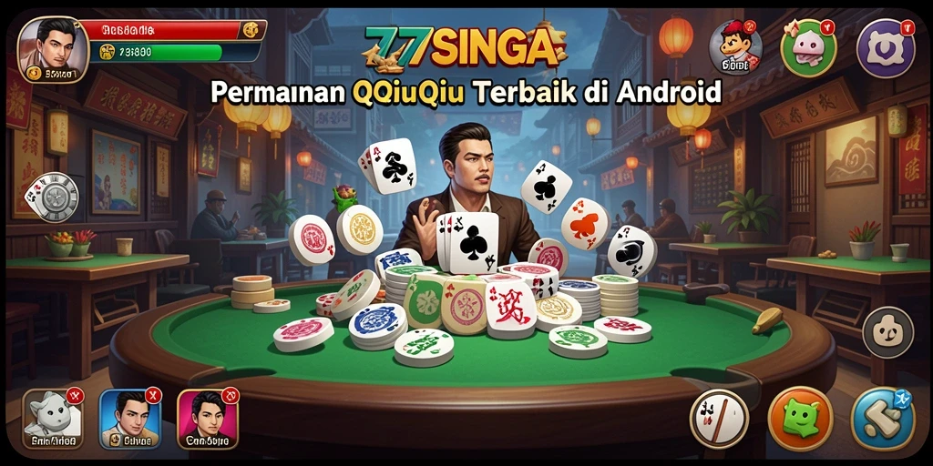 Gameplay QiuQiu seru dalam 77SINGA