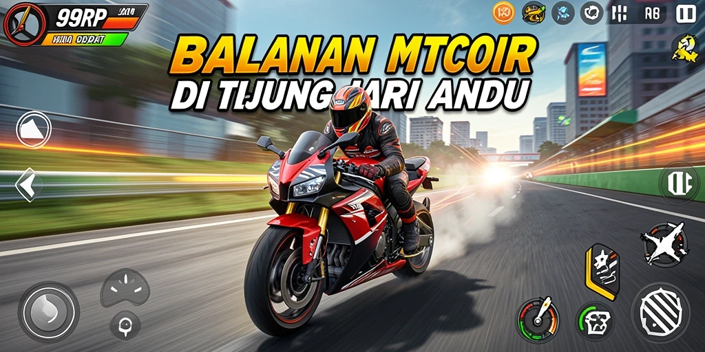 Gameplay seru balapan motor di 99RP dengan lintasan menantang.