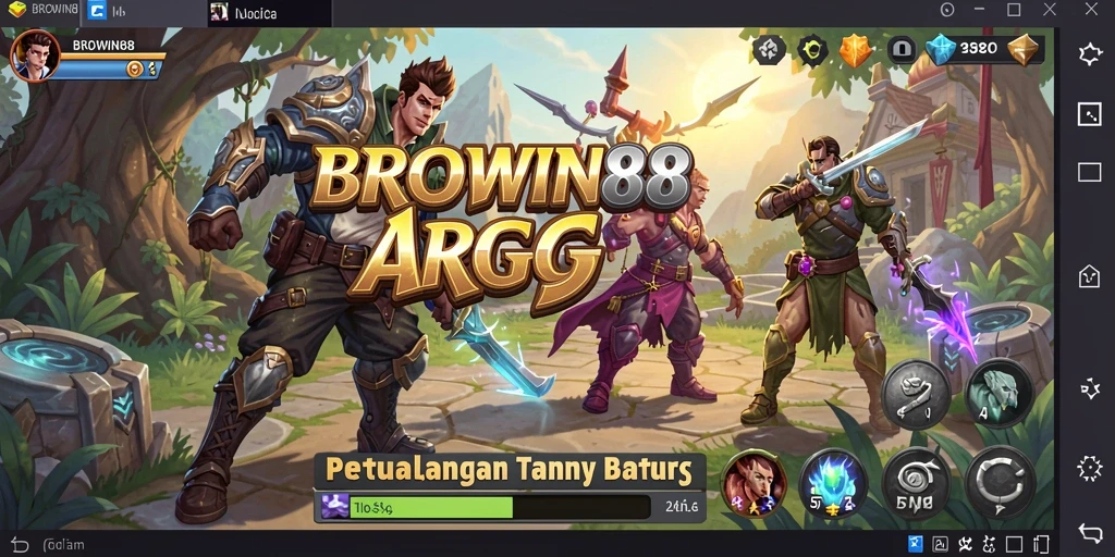 Tampilan gameplay BROWIN88 yang menegangkan dengan aksi pertarungan epik.
