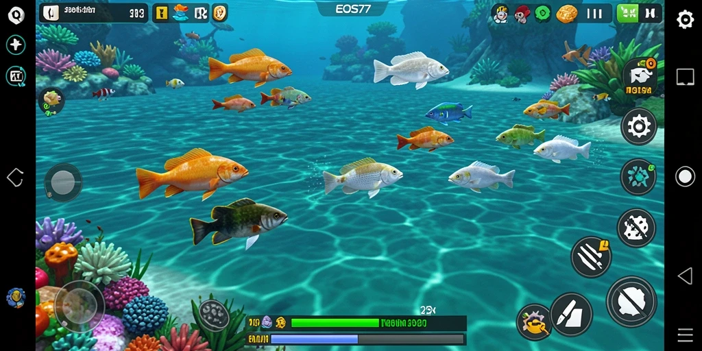 Screenshot utama menampilkan aksi seru dalam permainan Tembak Ikan.