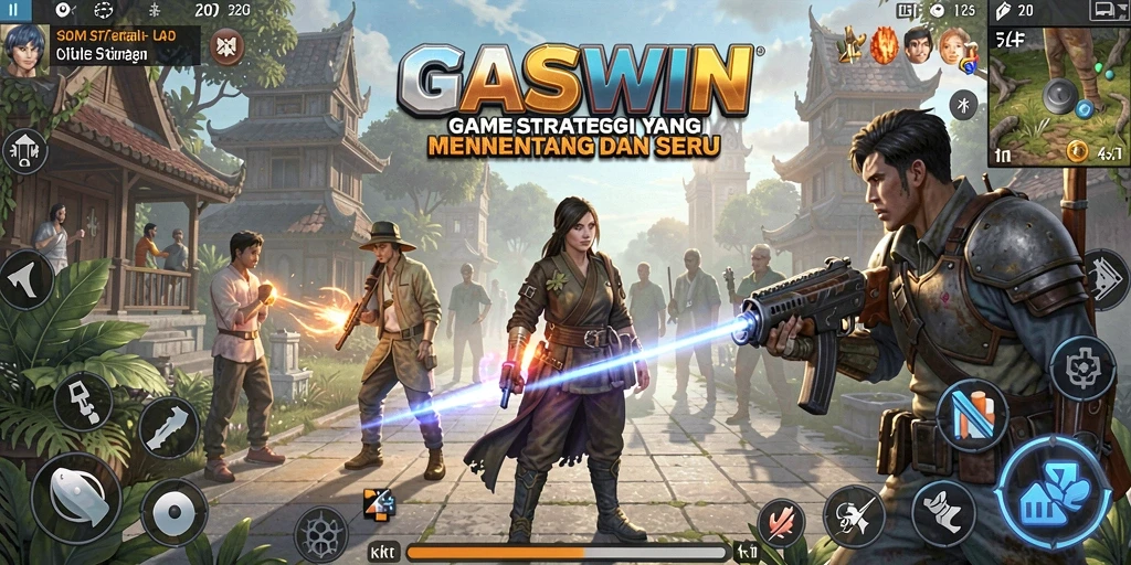 Tampilan gameplay menarik dari GASWIN dalam pengaturan SLG.