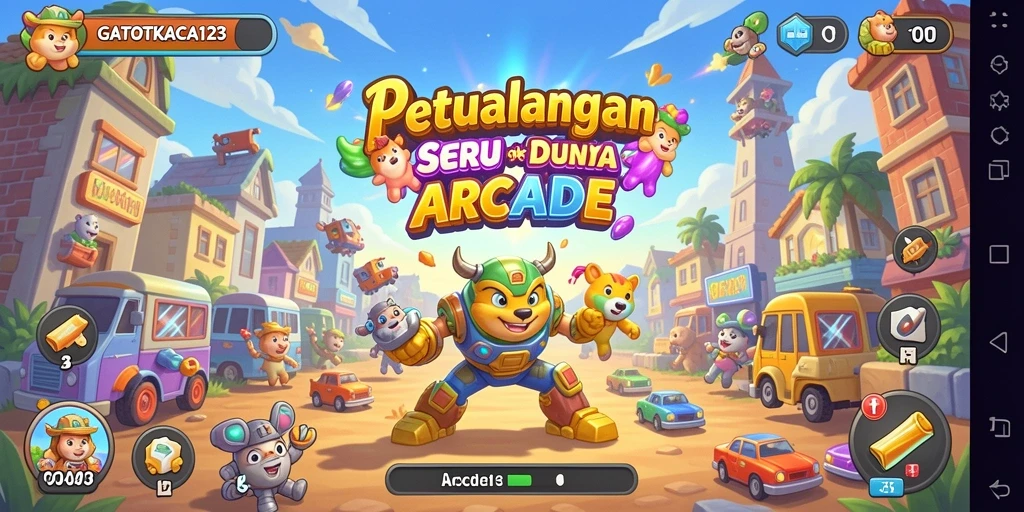 Screenshot utama GATOTKACA123 menampilkan gameplay seru dalam dunia arcade.