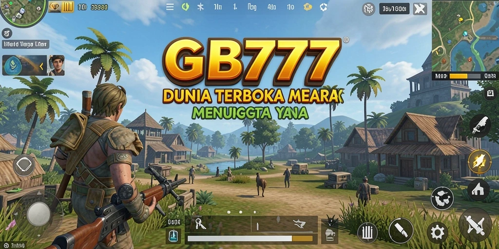 Tangkapan layar gameplay GB777 menampilkan aksi eksplorasi di dunia terbuka.