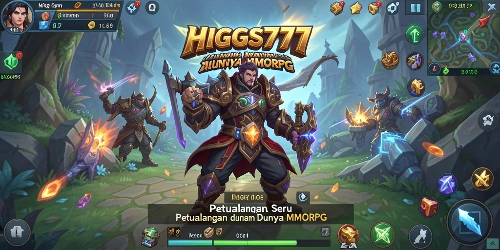 Screenshot HIGGS777: Gameplay seru dalam dunia fantasi MMORPG.