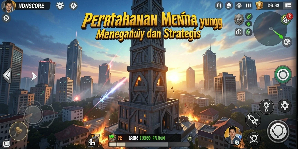 Gameplay Tower Defense yang intens dan menarik di IDNSCORE.