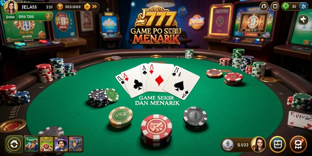 Tampilan screenshot dari gameplay Poker di JELAS777 yang menarik.