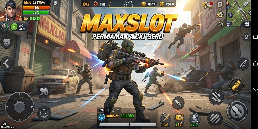 Screenshot gameplay <strong>MAXSLOT</strong> dengan aksi seru di tengah pertempuran.