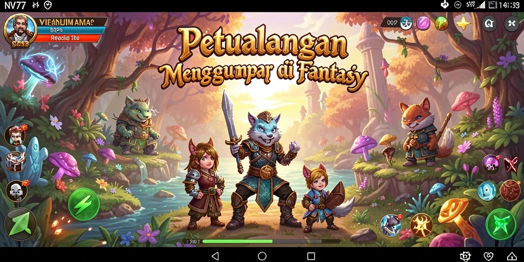 Tampilkan gameplay menarik dari NV77 saat menjelajahi dunia petualangan.