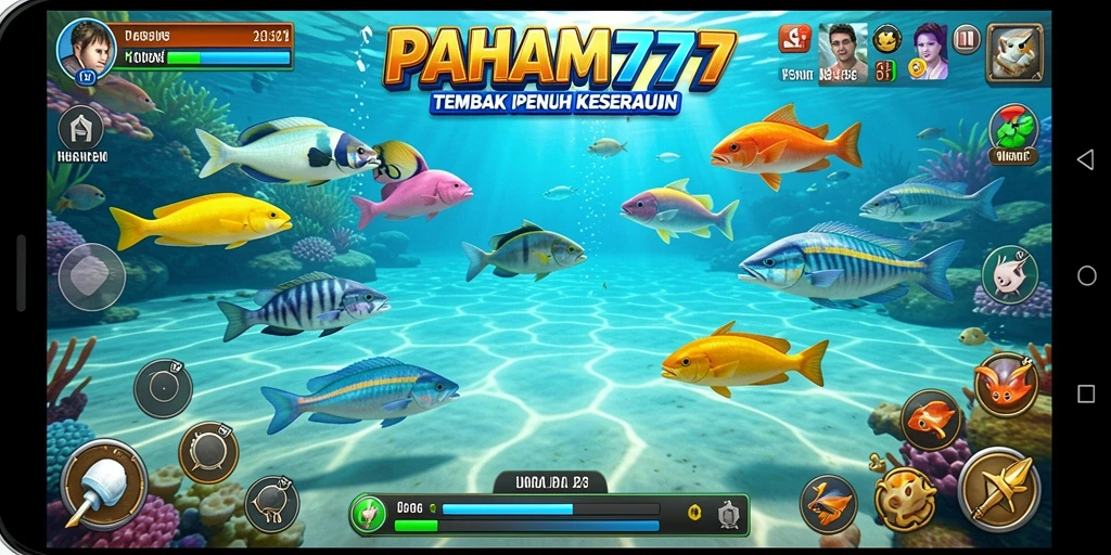 Tampilan menarik dari gameplay PAHAM777 yang penuh aksi Tembak Ikan.