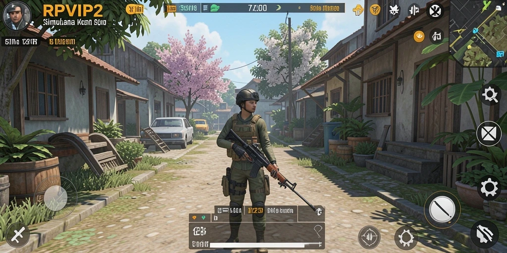 Screenshot gameplay RPVIP2 menampilkan aktivitas simulasi kehidupan yang dinamis.