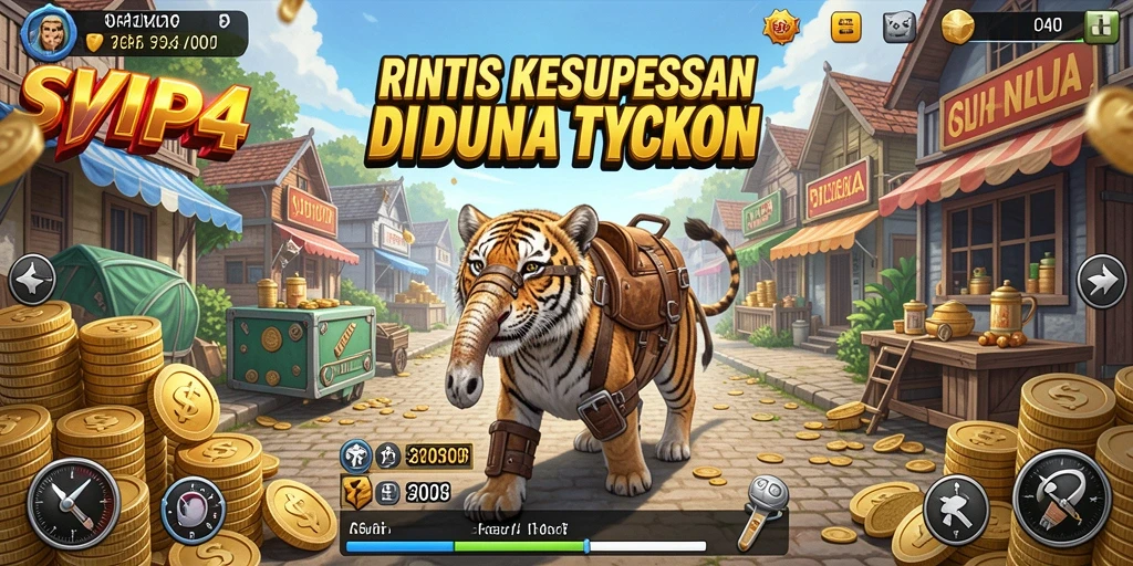 Screenshot gameplay SVIP4 menampilkan pengelolaan bisnis yang dinamis.